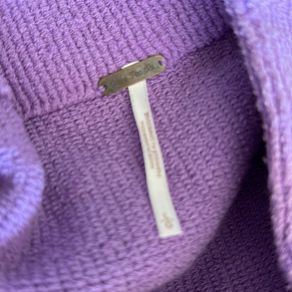 Free People Ottoman Tunic Sweater Purple Lavender - Picture 4 of 6